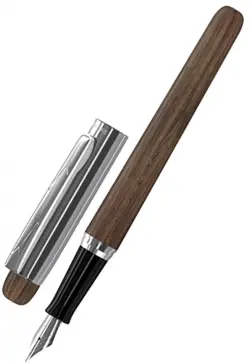 Ручка перьевая подарочная Nature, черная, орех