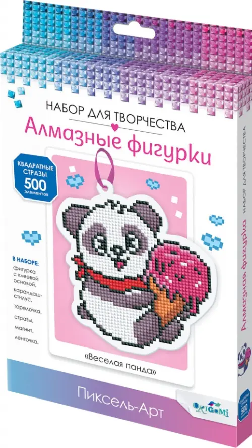 

Алмазная фигурка Веселая панда, Белый