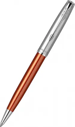 Ручка шариковая автоматическая Sand Blasted Orange CT, черная