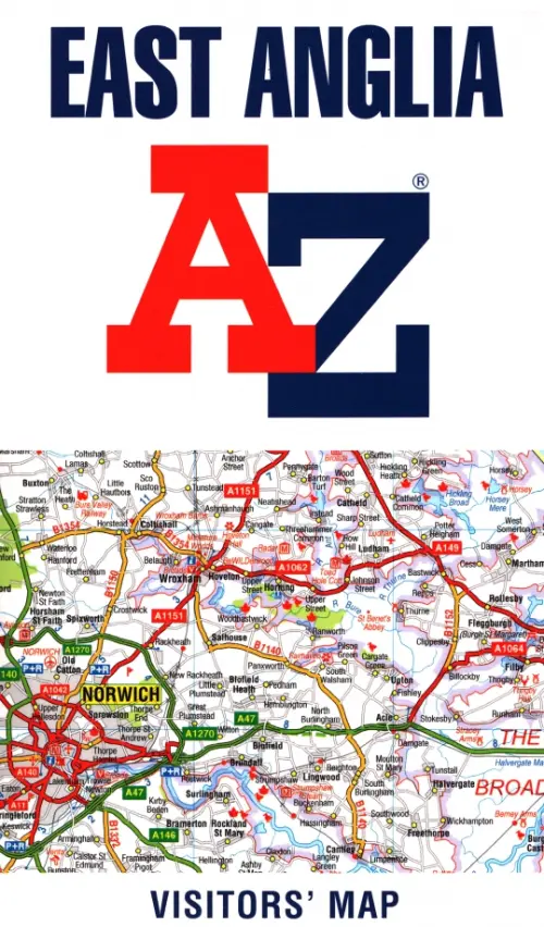 

East Anglia A-Z Visitors' Map, Белый
