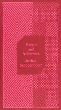 Essays and Aphorisms