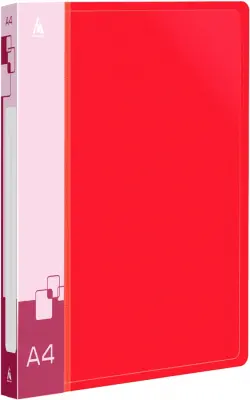 Папка с металлическим зажимом, А4, красная
