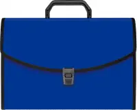 Портфель, 13 отделений, А4, синий