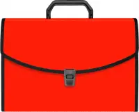 Портфель, 13 отделений, А4, красный