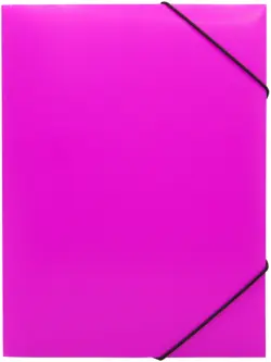 Папка на резинке Double Neon, А4, розовая