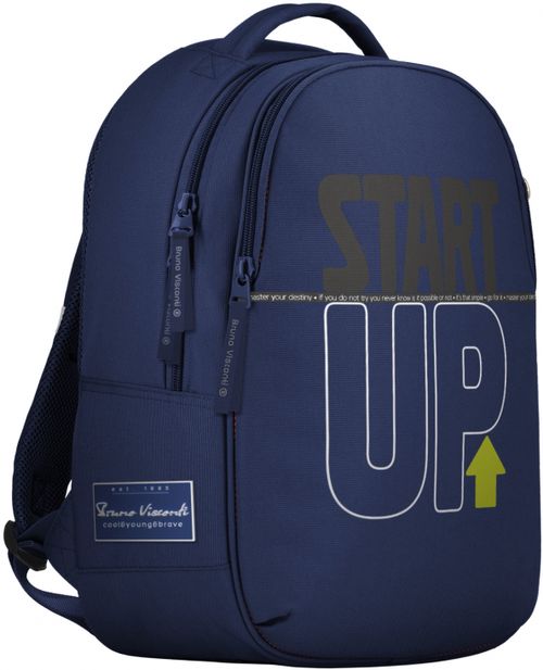 Рюкзак Start Up классический, суперлегкий, с эргономичной спинкой, синий Bruno Visconti - фото 1