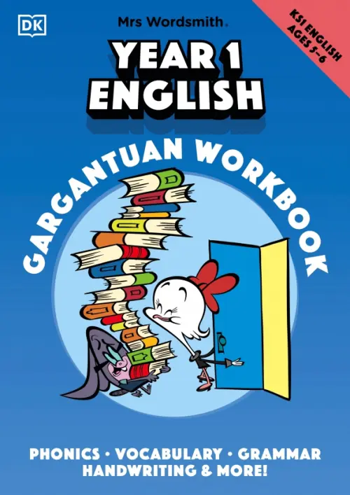 

Mrs Wordsmith Year 1 English Gargantuan Workbook, Ages 5-6. Key Stage 1, Синий