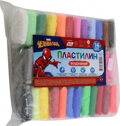 

Пластилин Человек Паук, 36 цветов