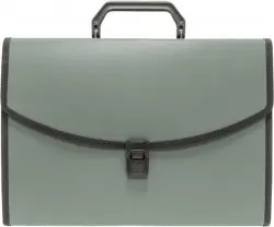 Портфель, 13 отделений, А4, серый