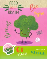 Тетрадь общая Go vegan, А5, 60 листов, клетка, в ассортименте