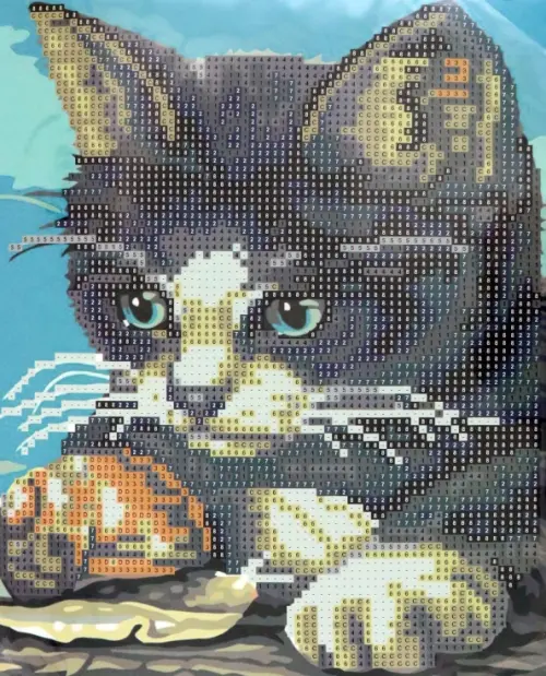

Алмазная мозаика Котенок, с мольбертом