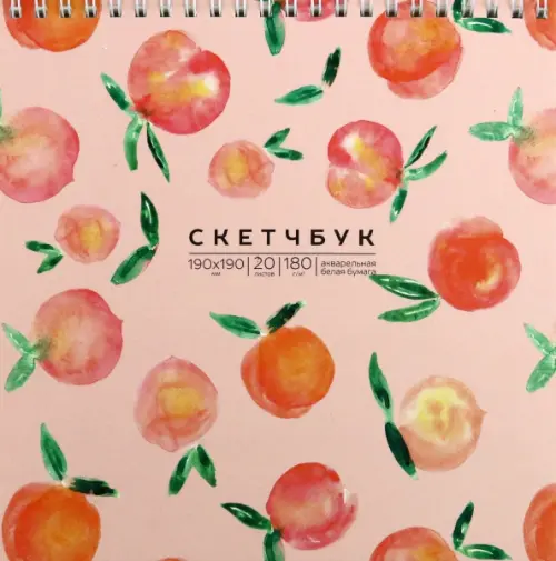 

Скетчбук Сочные персики, 20 листов, Оранжевый