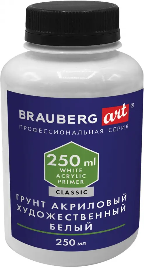 

Грунт акриловый художественный, белый, 250 мл, Чёрный
