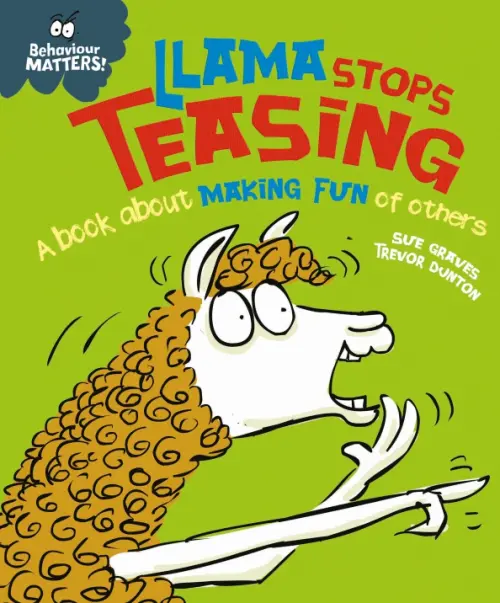 

Llama Stops Teasing. A book about making fun of others, Зелёный