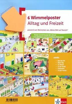 Wimmelposter Alltag und Freizeit. passend zum Wortschatz aus Meine Welt auf Deutsch. 6 Poster