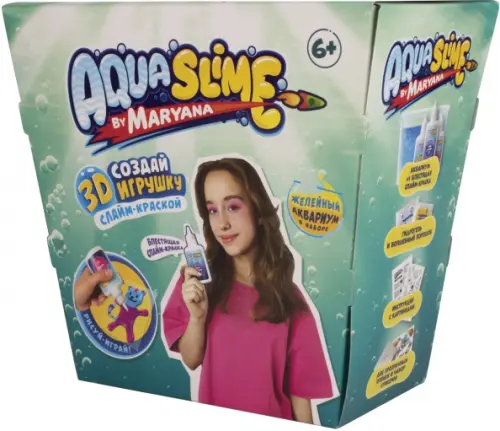 

Набор для создания 3D фигурок Aqua Slime by Maryana. Средний набор, Голубой