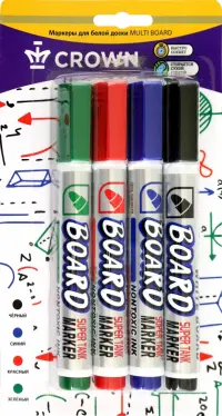 Набор маркеров для белых досок Multi Board, 4 цвета