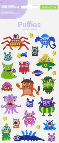 Наклейки с подвижными глазками. Набор №3, в ассортименте