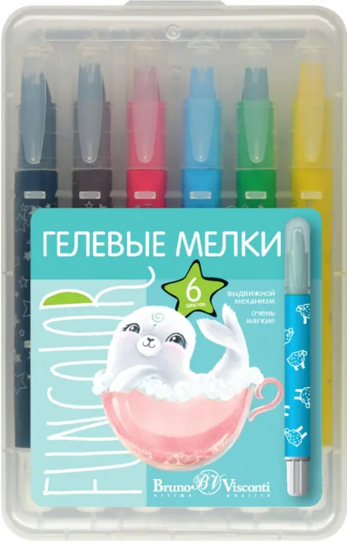 Мелки гелевые FunColor 6 цветов в ассортименте 154₽