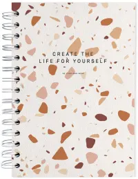 Тетрадь на спирали Terrazzo коричневая, 120 листов, клетка