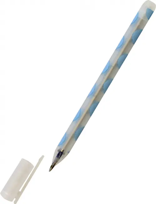 

Ручка гелевая UniWrite. Горошек крупный голубой, синяя