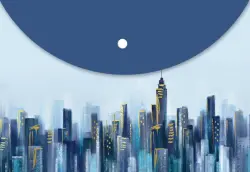 Папка для документов Небоскребы, А4, 1 отделение