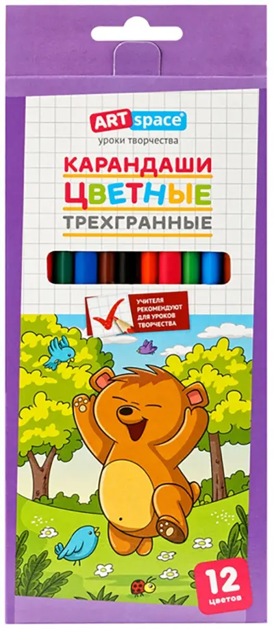 

Карандаши цветные Лесные жители, 12 цветов, Фиолетовый