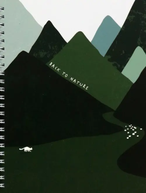 

Тетрадь Mountains, 96 листов, клетка, спираль, Зелёный