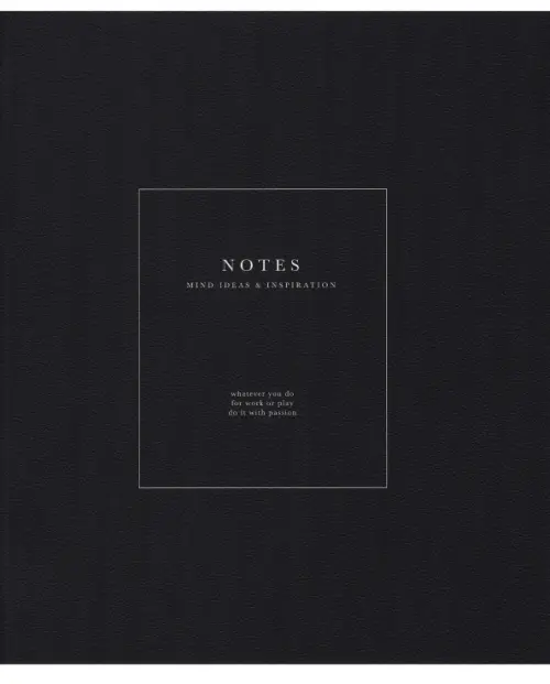 

Тетрадь Notes черная, 48 листов, клетка, Чёрный