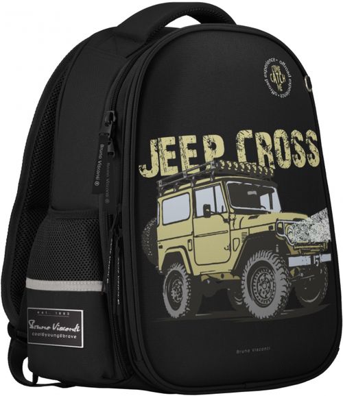 Рюкзак-капсула Jeep Cross Country, облегченный, с эргономичной спинкой Bruno Visconti, цвет чёрный - фото 1