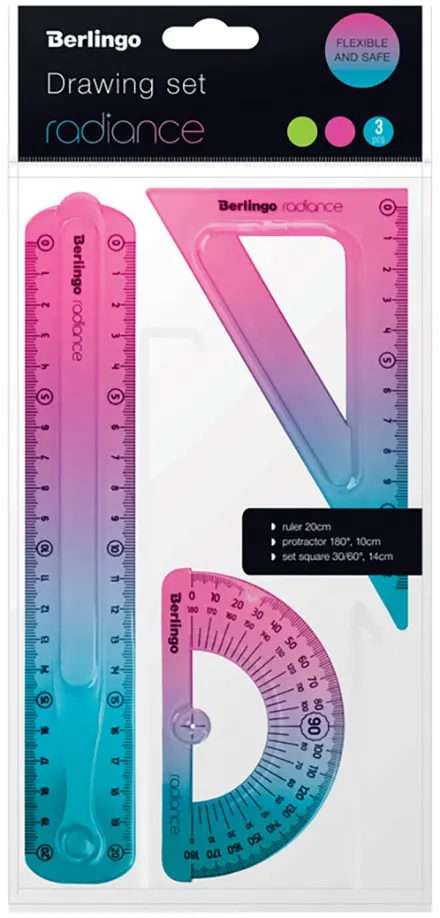 Набор чертежный Radiance Розовыйголубой градиент 3 предмета 227₽