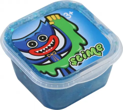 Slime, синий с блестками