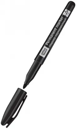 Маркер перманентный, черный, 1 мм