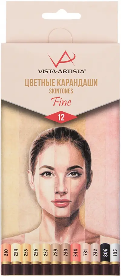

Карандаши цветные Скинтонс Fine, 12 цветов, Жёлтый