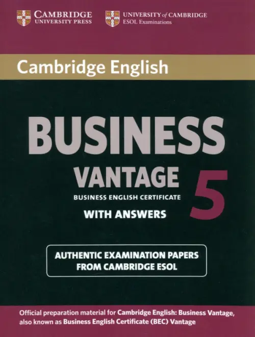 Cambridge English Business 5. Vantage. Students Book with Answers