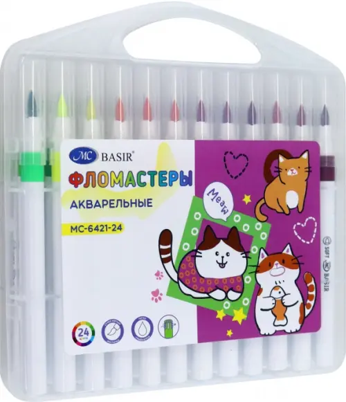 

Фломастеры-кисти Кошки, 24 цвета