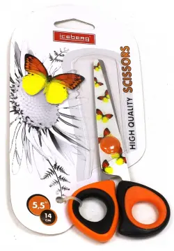 Ножницы детские школьные БАБОЧКИ, цвет в ассортименте (SP 6008)