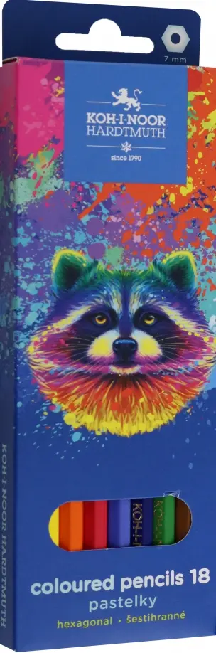 

Карандаши цветные Racoon, 18 цветов, Синий