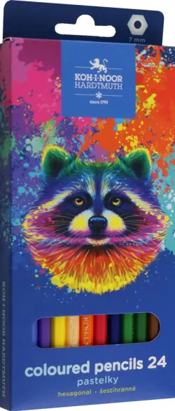 Карандаши цветные Racoon, 24 цвета