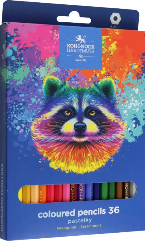 

Карандаши цветные Racoon, 18 цветов, Синий