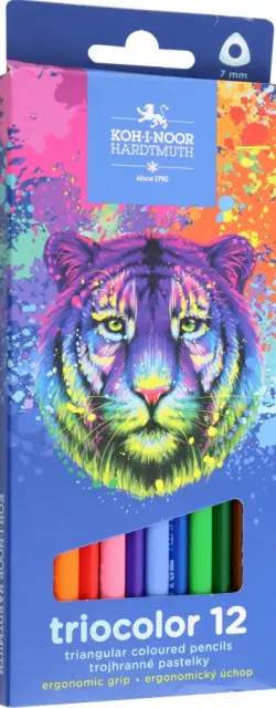 Карандаши цветные Triocolor Tiger, 12 цветов