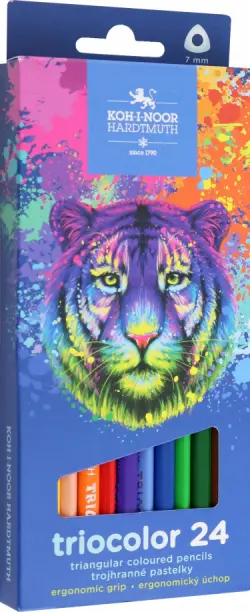 Карандаши цветные Triocolor Tiger, 24 цвета