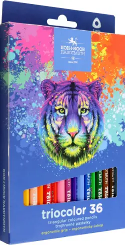 Карандаши цветные Triocolor Tiger, 36 цветов