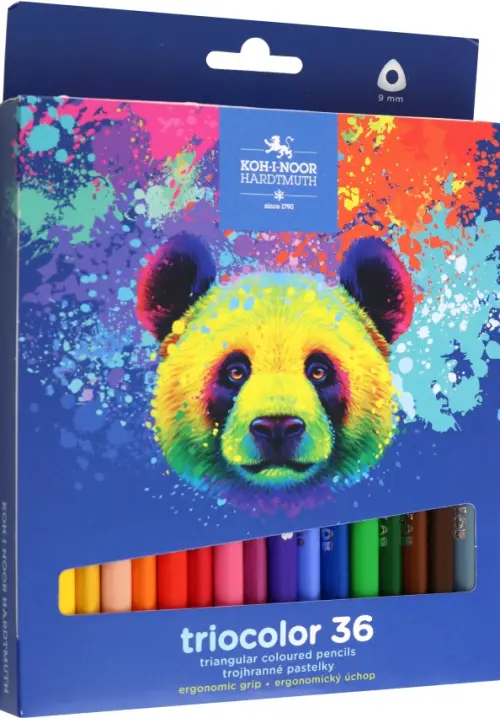 

Карандаши цветные jumbo Triocolor Bear, 36 цветов, Синий