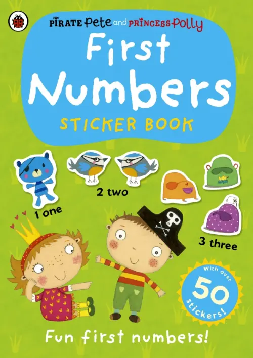 

First Numbers. A Pirate Pete and Princess Polly sticker activity book, Зелёный