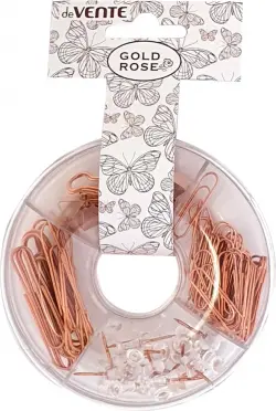 Набор скрепки, кнопки, зажимы Gold Rose