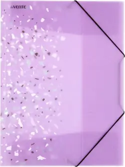 Папка с резинкой Crystal Dream, сиреневая, A4