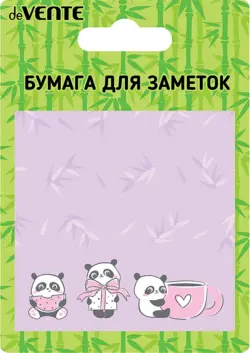 Клейкая бумага для заметок Panda, 30 листов, в ассортименте