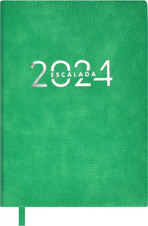 

Ежедневник датированный на 2024 год Шеврет экстра, зеленый, А6+, 120 листов, Зелёный