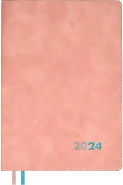Еженедельник датированный на 2024 год Флоттер, розовый, А5, 80 листов